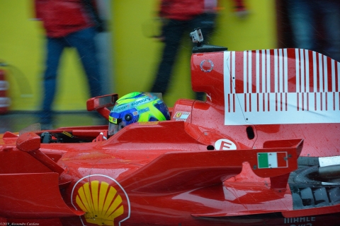 Felipe Massa in Pit per la sua volta - Finali Mondiali Ferrari 2013 - Mugello