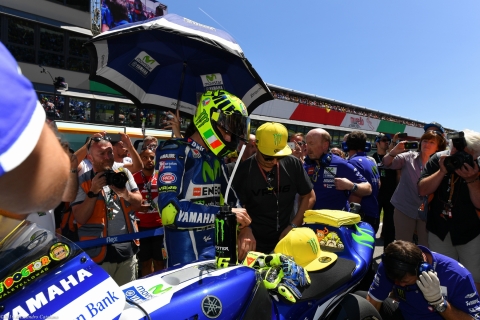 Valentino Rossi in griglia di partenza