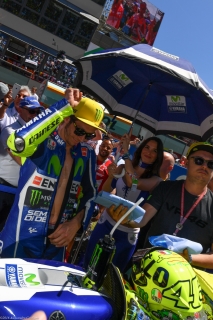 Valentino Rossi in griglia di partenza