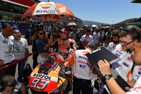 Marc Marquez in griglia di partenza